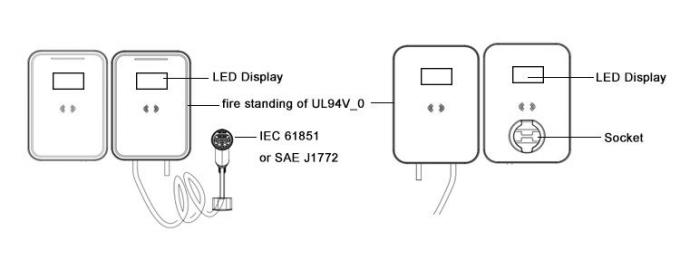 Ligne d'arme à feu de chargeur de Wallbox de voiture électrique d'EV-HW avec l'écran 7KW 7
