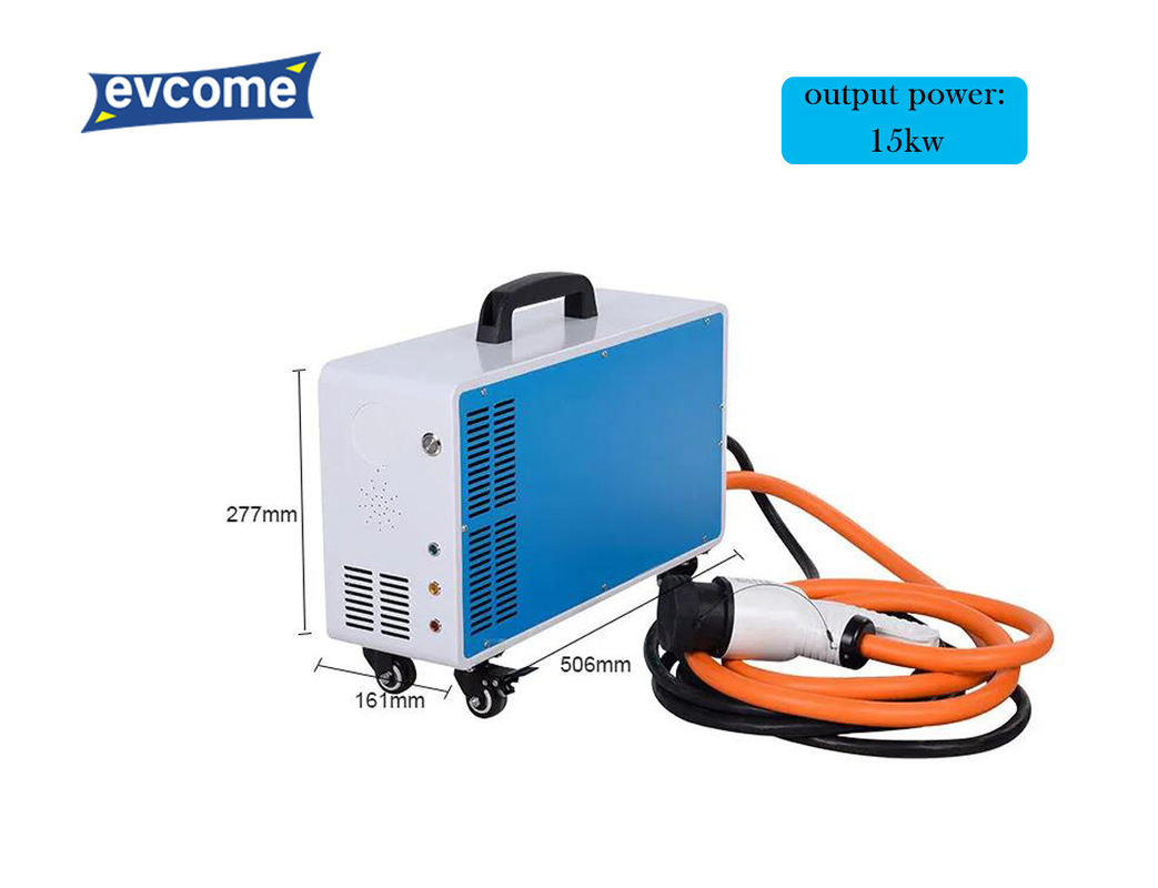 EVCOME Portable DC Ev Charger (380V 15KW 25A) With CCS1 CCS2 GBT CHAdeMo Plug Customized