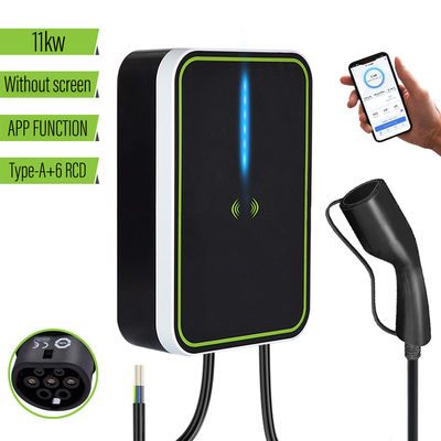 Fil 3phase 380v 16A du chargeur 11kw 5m à C.A. EV de boîte de mur de voiture électrique avec l'ODM d'OEM d'APPLI