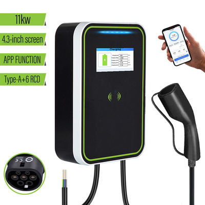 Pulsar de chargeur de Wallbox de voiture électrique plus le corps de PC avec l'ODM d'OEM de protection de fuite de la terre du wallbox 7kw de chargeur d'ev d'appli